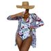 Aria Basics European And American Style Swimsuit For Women Wholesale, Sexy One-piece Long Skirt Bikini Three-piece Set_ecoleips.com