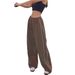 Women's Clothing Women's Trendy Unique Drawstring Sports Pants Multi Color Casual Elastic Waist Loose Fit European American Fashion_ecoleips.com