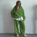 Oversized Drop Shoulder Hoodie & Drawstring Jogger Set – Long Sleeve Casual Lounge Two-Piece Outfit (White, Grey, Pink, Navy, More)_ecoleips.com