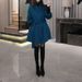 "Effortless Belted Wool-Like Coat – Oversized Drape In Azure (M-3XL) | Minimalist Polyester Elegance For Work & Weekend"_ecoleips.com