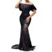 Women's Dress One Shoulder Sequin Slim Hip Mermaid Evening Dress_ecoleips.com