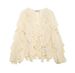 Aria Basics Aria Basics 2025 European And American Style Spring Women's Long-sleeve Layered Decorative Ruffle Shirt 6112_ecoleips.com