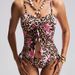 Women's Adjustable Straps Tankini Swimsuit Two Piece Printed Cross Design_ecoleips.com