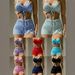 High Waisted Lace-Up Straps Bikini Set Sexy Striped Two-Piece Swimsuit Retro Trendy Beachwear for Women_ecoleips.com