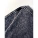 European Size Women's Oversized Vintage Washed Cotton Top Pure Black Short Sleeve_ecoleips.com