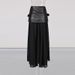 K Dark Style Patchwork Design Long Skirt, New Floor Length Leather Patchwork Skirt_ecoleips.com