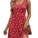 European And American 2025 Summer Sleeveless Printed Mini Sundress Casual Vacation Short Dress_ecoleips.com