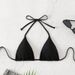 Verve 2025 New Style Tie Halter Beach Hot Spring Bikini Swimsuit Women's Single Top_ecoleips.com