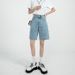 Women's Clothing High Waist Loose Shorts Spring And Summer Straight Wide Leg Trend Ins Japanese Style 5 Point Shorts_ecoleips.com
