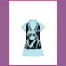 Anime Pixel Style Printed Dress for Women with Collar Short Sleeves Pleated Skirt Sweet Cool Girl Style Spring Summer Hot Dress_ecoleips.com