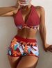 Women's Clothing Split Boxer Bikini High Waist Swimming Suit_ecoleips.com