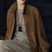 Aria Basics Genuine Leather HN5192 Autumn/Winter New Style Top Layer Goat Suede Turn-down Collar Simple Elegant Women's Jacket_ecoleips.com