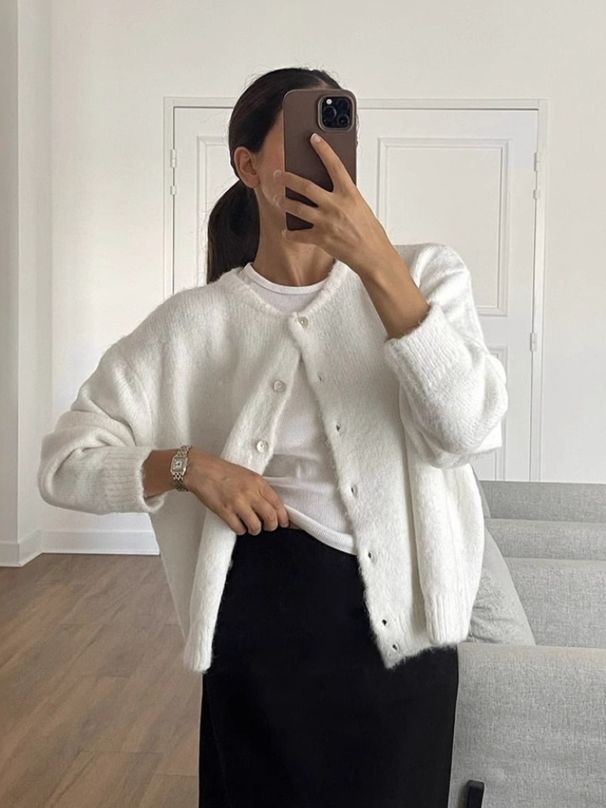 K Versatile Knitted Cardigan Women's Retro Sweater Jacket_ecoleips.com