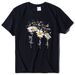 Butterfly Chrysanthemum Print Casual T-shirt New Summer Short-sleeved Women's 2023 Top Women's Crew Neck_ecoleips.com