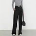 Women's Clothing Lazy Style High End Suit Pants High Waist Loose Wide Leg Pants Fashionable Simple Casual Straight Pants_ecoleips.com