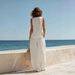 Women's 2 Piece Sleeveless Cowl Neck Linen Set – Minimalist Casual Summer Outfit 2026_ecoleips.com