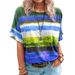 Aria Basics Aria Basics 's Best-selling Foreign Trade Clothing, 2021 New Summer European And American Gradient Color-blocking Women's_ecoleips.com