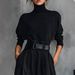 Elegant High-Waisted Viscose Suit Pants Set - Premium Draped Office Wear For Women_ecoleips.com