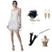 Women's Retro 1920S Gatsby Suit Sexy Tassel Strap Evening Gown Sequin Dress_ecoleips.com