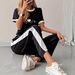 Women's Clothing Summer Fashion Printed Casual Two Piece Set European And American Style Short Sleeve Versatile Women's Clothing_ecoleips.com