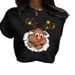 Merry Christmas, Christmas Tree, Santa Claus, Printed Women's Short Sleeve Loose Plus Size T-Shirt_ecoleips.com