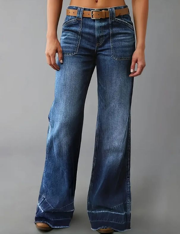 Women's Clothing Spring And Autumn New Retro High Waist Straight Loose Slim All Match Jeans_ecoleips.com