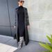 Oversized Faux Leather Coat – Longline Lapel Button-Up Jacket For Women (XS-XXL, Black/Burgundy/Khaki)_ecoleips.com