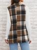 Women's tops fashion lapel single-breasted suit vest plaid jacket_ecoleips.com