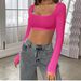 New Cross-border Euroean And American Women's Fashion Sorty Casual Croed Knitted High-elastic Long-sleeve T-shirt_ecoleips.com