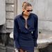 2026 Spring/Summer New Striped Long-Sleeve Shirt Dress For Women, Fashionable Design, Slim Fit, Commuting Style,_ecoleips.com