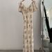 Omalai V-neck Ruffled Waist-cinching Floral Print Dress, Fashionable Summer Women's Vacation Stunning Long Dress 3548_ecoleips.com