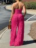 K Women's Jumpsuit High Waist Sexy Strapless Sleeveless Wide Leg Casual Vacation Party_ecoleips.com
