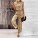 Women's Clothing Vest Trousers High Waist Casual Two Piece Suit_ecoleips.com