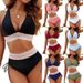 Women's Clothing New Deep V Tight Split Swimsuit Women's Sexy High Waist Bikini_ecoleips.com