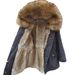 Women’s Detachable Faux Fur Parka Coat – Rabbit Fur Lining & Raccoon Collar, Slim Fit Mid-Length Winter Jacket (Multiple Colors & Sizes)_ecoleips.com