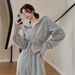 2025 Autumn New Korean Style Loose Trendy Casual Sweatshirt With Zipper + Wide-Leg Pants Two-Piece Set For Women_ecoleips.com
