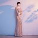 Women's Evening Dress, New Model, Sequined, Elegant, Light Luxury, Niche High-end Fishtail Dress For Toasts,_ecoleips.com