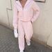 Men's & Women's Casual Sportswear Set - Zip-Up Hooded Jacket & Drawstring Pants (2-Piece, Polyester-Spandex Blend, Streetwear, Multiple Colors)_ecoleips.com