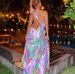 New Spring And Summer European And American Fashion Women's Printed Lace-up Vented Backless Holiday Dress Dress_ecoleips.com