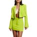 European American Ins-style Autumn New Short-length Blazer With Bell Sleeves And Double Buttons, High-end Fashion Casual_ecoleips.com