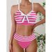 Women's Slimming Bikini Swimsuit – Sexy Two-Piece Swimwear, High-Waisted & Push-Up Design, Comfortable Nylon Blend For Beach & Pool_ecoleips.com