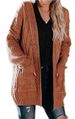 Crochet Knit Cardigan – Mid-Length Cotton Open Front Sweater With Pockets (S-XXL, 9 Colors)_ecoleips.com
