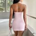 Diyun European And American Y2K Strapless Solid Color Bodycon Short Dress Women's Clothing 2026 Summer_ecoleips.com