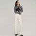 SELINE White Straight-Leg Jean For Women 2025 Autumn Winter Pure Non-Stretch Fabric High-End Looe High-Wait Long_ecoleips.com