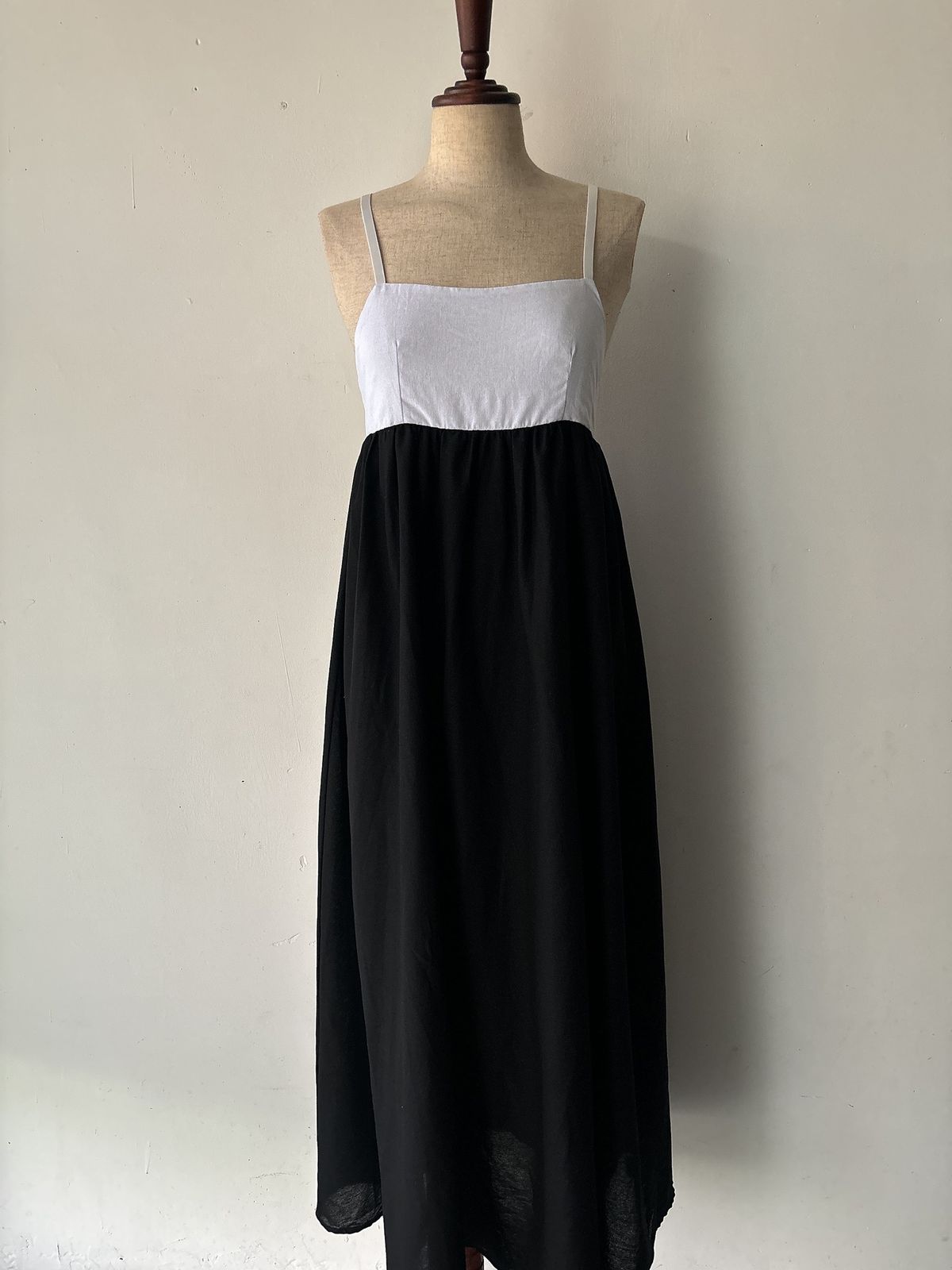 Muslim Dress Women Color Block Suspender Dress European American Style Muslim Fashion Direct Factory Supply Polyester_ecoleips.com