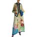 Women's Clothing fashion personality printed cotton and linen loose leisure vacation two-piece suit_ecoleips.com