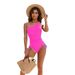 Women's Clothing One Piece Bikini Swimsuit, Drawstring, Sexy, Slimming, Hot Spring Bikini For Women_ecoleips.com