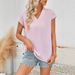 Women's Clothing Casual Bat Sleeve V Neck Ladies Shirt Female_ecoleips.com