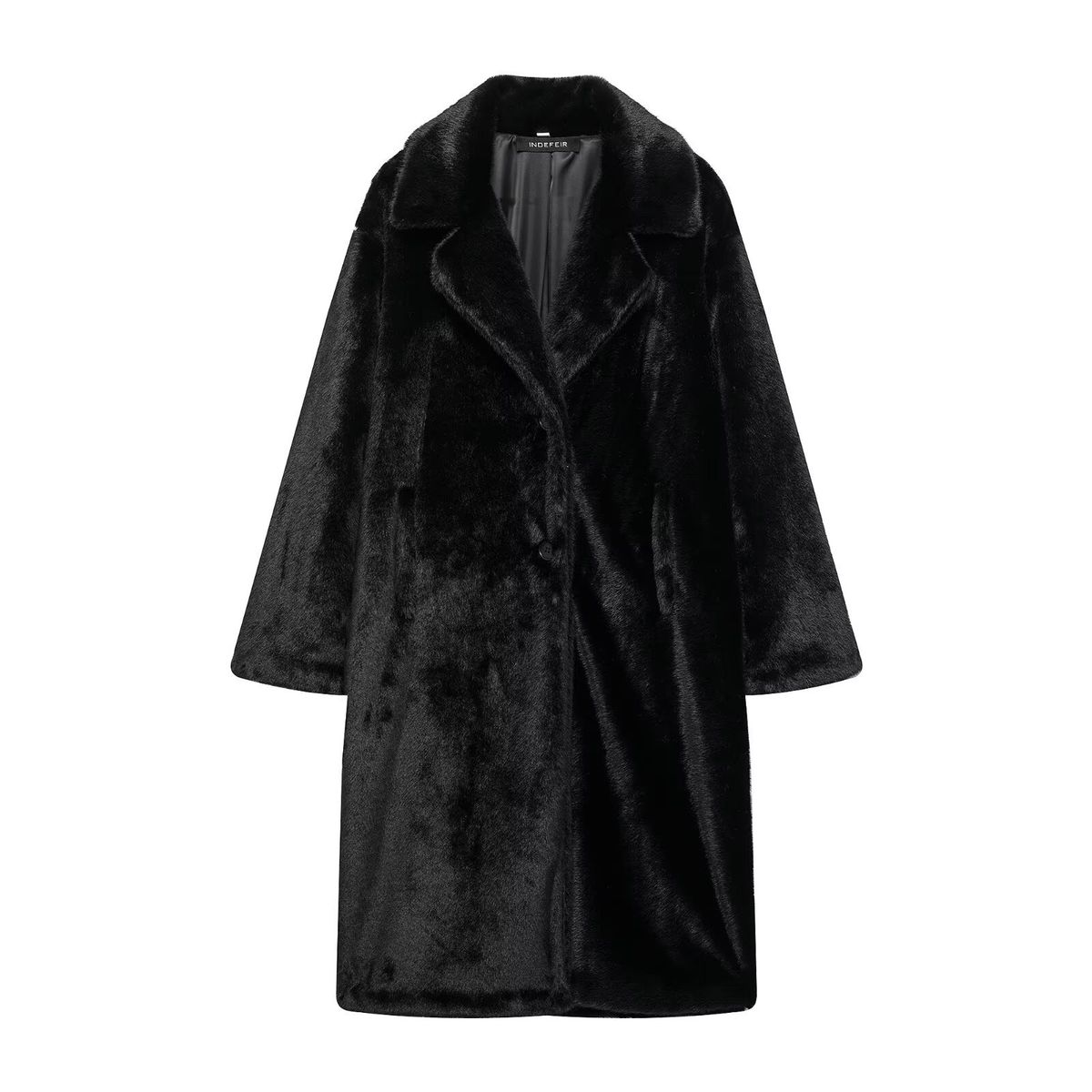 Women's Oversized Blazer Coat With Faux Fur Collar Longline Trench Coat Streetwear Fashion Outerwear_ecoleips.com