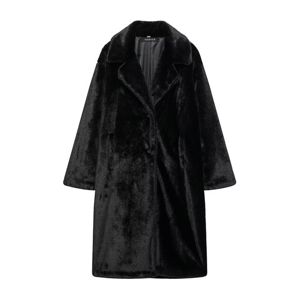 Women's Oversized Blazer Coat With Faux Fur Collar Longline Trench Coat Streetwear Fashion Outerwear_ecoleips.com